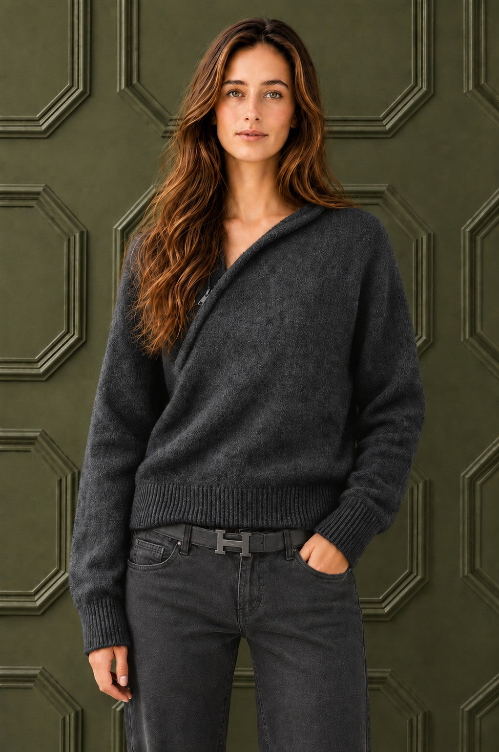 The Lena Zip Sweater
