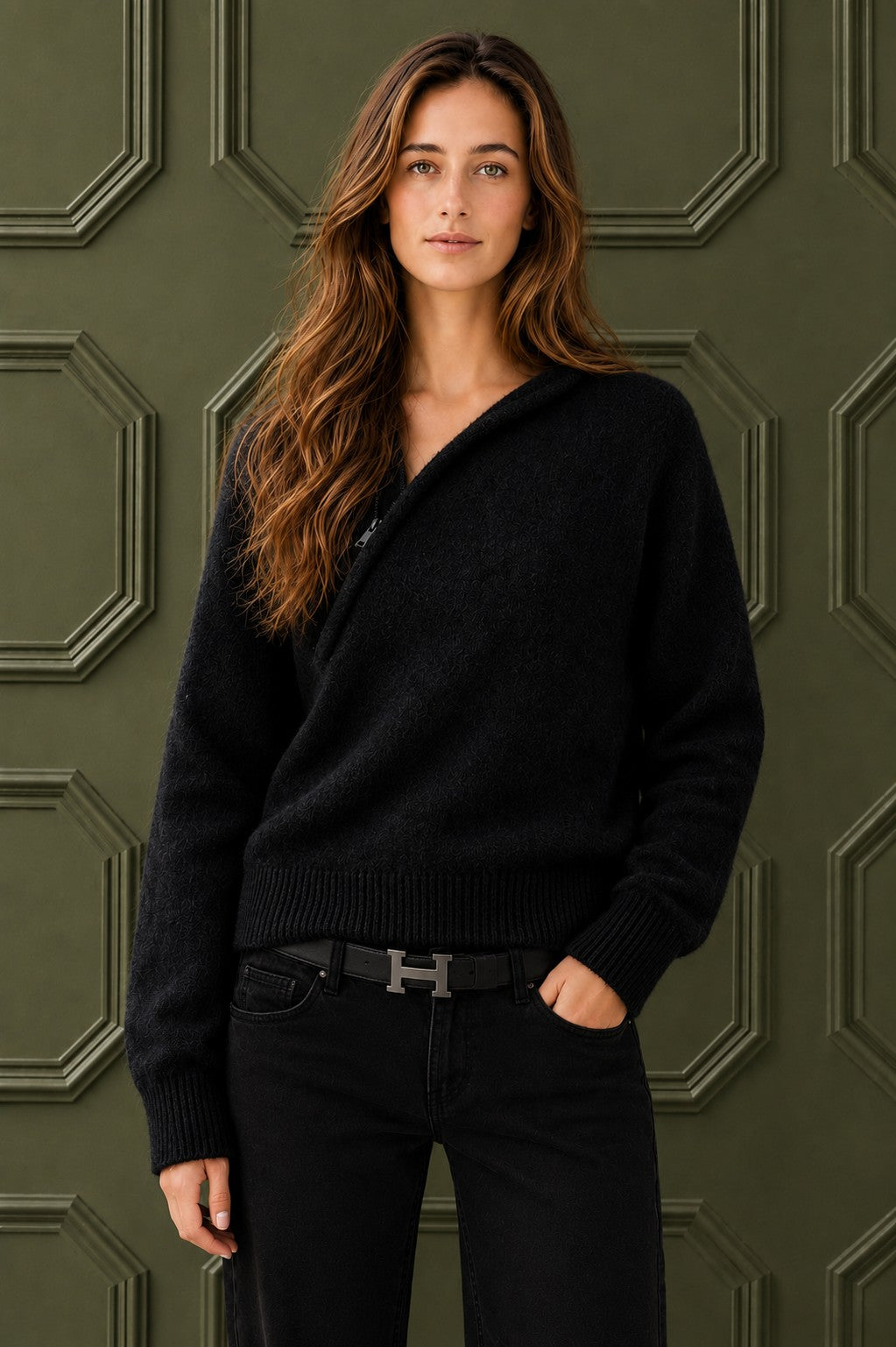 The Lena Zip Sweater