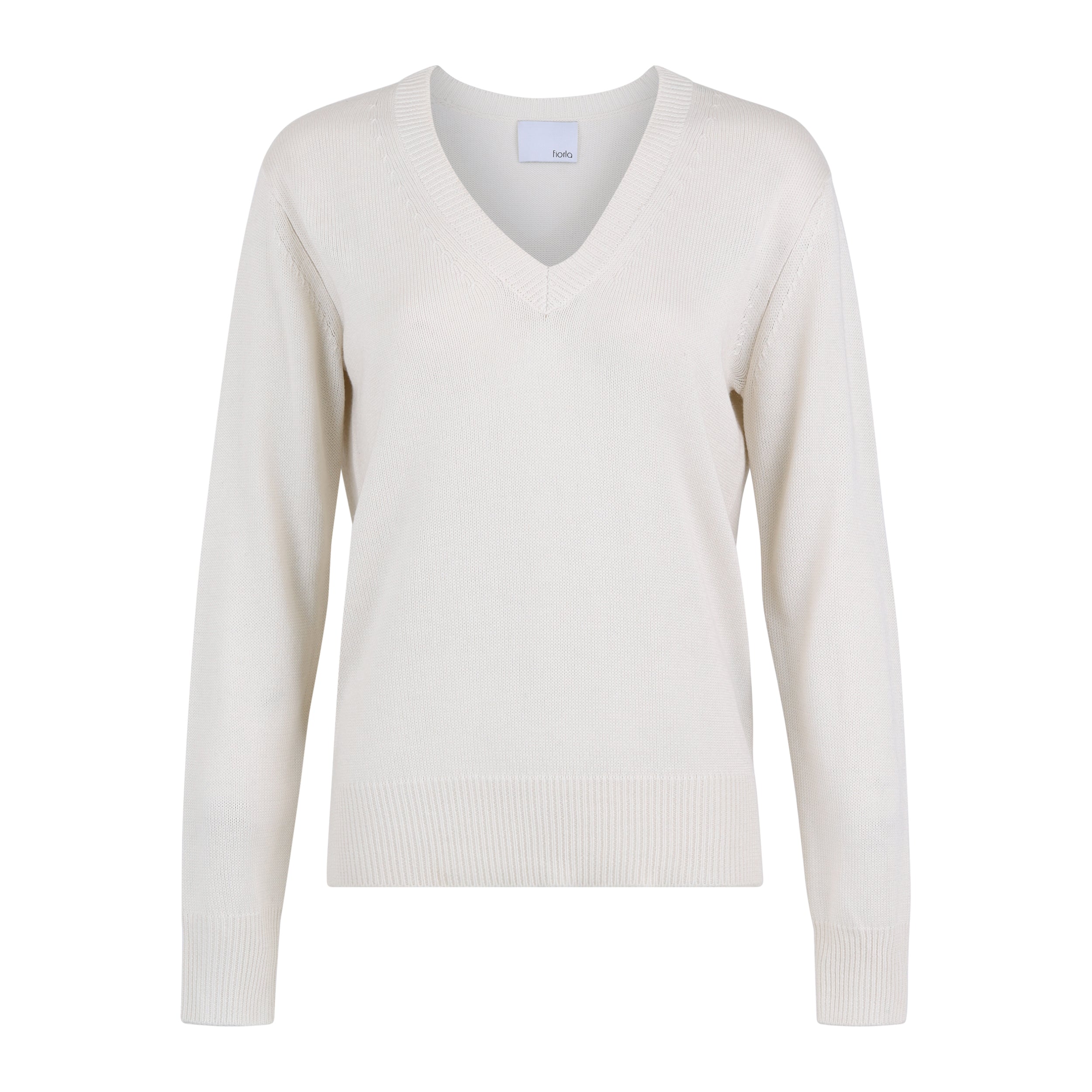 Jules V neck Knit Sweater Pearl