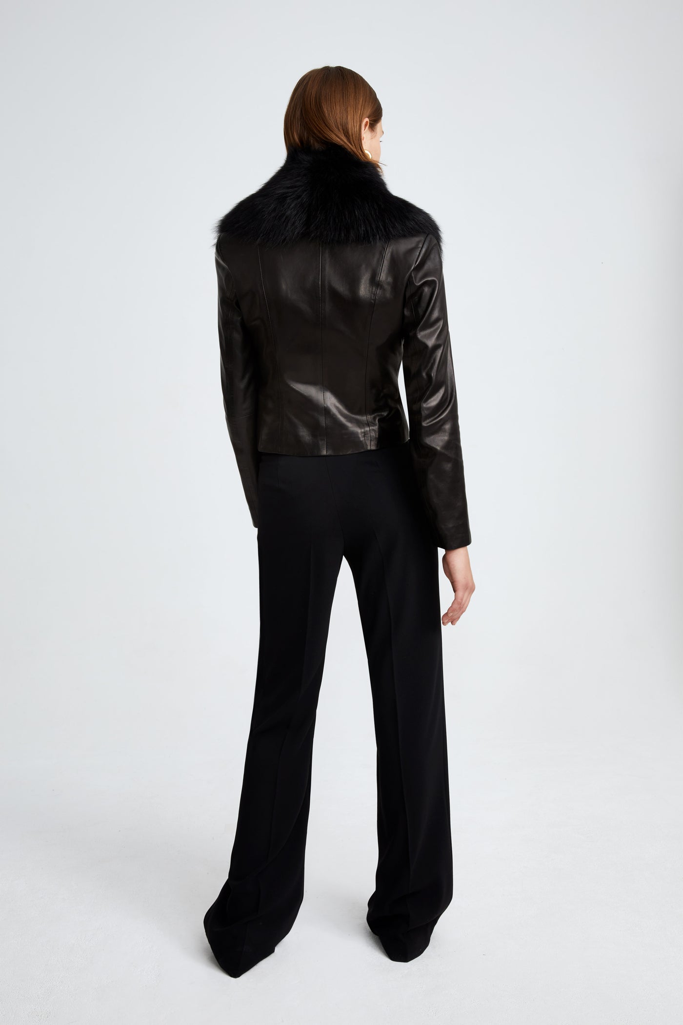 Nour Hammour ブラックレザーコート/ブレザー Amber - 90's Leather Blazer – FIORLA