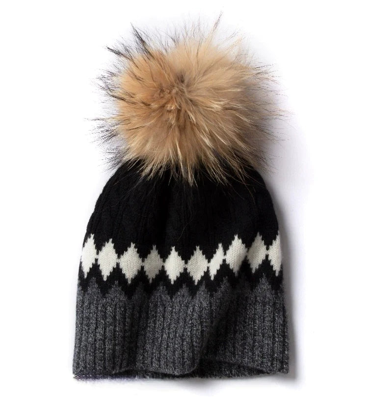 Fiorla Fair Isle Cashmere beanie